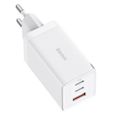 Incarcator retea Baseus GaN5 PRO, Quick Charge 65W, 2 porturi USB PD, 1 port USB Quick Charge, include cablu USB -C la USB-C de 100W, lungime 1m, alb - Img 7