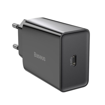 INCARCATOR retea Baseus Speed Mini, Quick Charge 20W, 1 x USB Type-C 5V/3A max, negru - Img 3