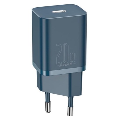 Incarcator retea Baseus Super Si, Quick Charge 20W, 1 x USB Type-C 5V/3A, albastru - Img 5