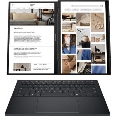 Laptop Consumer ASUS Zenbook Duo UX8406CA, cu procesor Intel Core Ultra 9 285H, 14'' OLED, 32 GB LPDDR5x, 1 TB SSD, Intel Arc 140T, Windows 11 Home