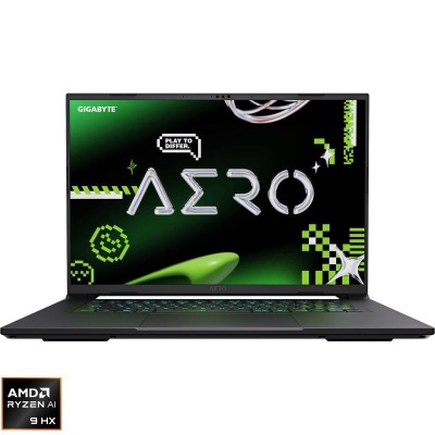 Laptop Gaming GIGABYTE AERO X16 2WH, cu procesor Ryzen AI 9 370HX, 16'' IPS, 32 GB DDR5, 1 TB SSD, NVIDIA GeForce RTX 5070, 8GB GDDR7, Windows 11 Home