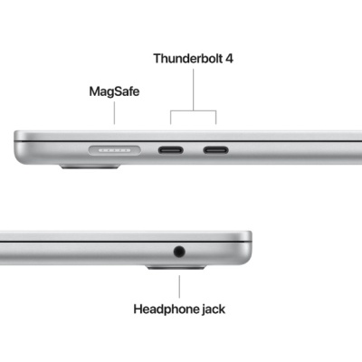 MacBook Air 15.3" Retina/Apple M4 (CPU 10-core, GPU 10-core, Neural Engine16-core)/24GB/512GB - Silver - INT KB (2025) - Img 3