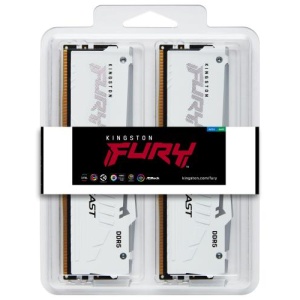 Memorie KINGSTON 32GB DDR5 6000MHz CL30 Dual Channel Kit FURY Beast RGB White - Img 6