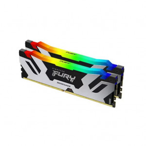 Memorie RAM Kingston, DIMM, DDR5, 32GB, 6400MHz, CL32, 1.35V, FURY Renegade White, RGB, Kit of 2