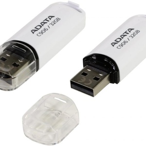 Memorie USB Flash Drive Adata C906, 32GB, USB 2.0, alb