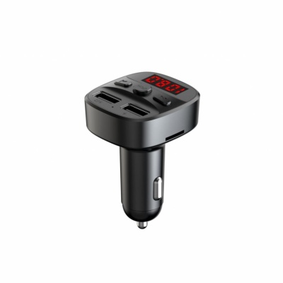 Modulator FM Serioux ABFM60, Bluetooth 5.0 , raza actiune de până la 5 m, voltaj intrare: 1x DC 12V/24V ,2 porturi USB: 1x USB DC5V 2.4A Max 1 x USB audio (pana la 32 GB), slot MicroSD (pana la 32 GB), format muzica: MP3/WMA/WAV, frecvența FM: 87.5MHz -