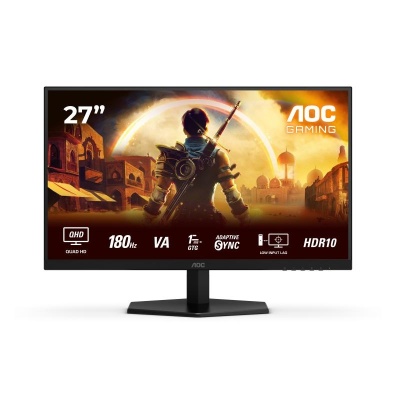 Monitor AOC 27" Q27G42XNE, Diagonal (inch): 27, Diagonal (cm): 69, Aspect ratio: 16:9, Panel: VA, Resolution: 2560x1440, Refresh Rate: 180Hz, Response time GtG: 1ms, Response time MPRT: 0.5ms, Brightness (max): 300 cd/m², Contrast (static) : 5000:1, - Img 2