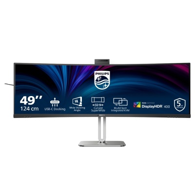 "Monitor Philips 48.8"" 49B2U5900CH/00, Curvature: 1800R, Diagonal (inch): 48.8, Diagonal (cm): 124, Aspect ratio: 32:9, Panel: VA, Resolution: 5120x1440, Refresh Rate: 75Hz, Response time GtG: 4ms, Brightness (max): 450 cd/m², Contrast (static) : - Img 2