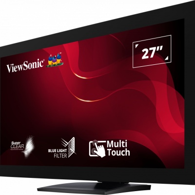 Monitor ViewSonic 27" TD2760, Touch: 10pts, Diagonal (inch): 27, Diagonal (cm): 69, Aspect ratio: 16:9, Panel: VA, Resolution: 1920x1080, Refresh Rate: 60Hz, Response time GtG: 6ms, Brightness (max): 250 cd/㎡, Contrast (static) : 3000:1, Viewing angle: - Img 2