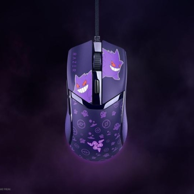 Mouse cu fir gaming Razer Cobra Razer Pokémon Gengar Edition, rezolutie 8500 DPI, 6 butoane programabile, iluminare RGB, negru