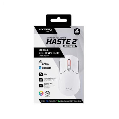 Mouse HP cu fir, HYPERX Pulsefire Haste, Pixart 3327 sensor, DPI pana la 26.000, greutate 254g, Wireless, White - Img 3