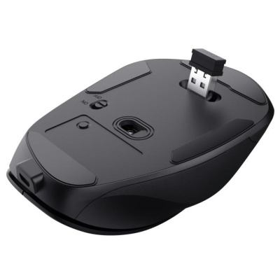 Mouse Trust Fyda ergonomic, reincarcabil, wireless RF 2.4GHz, USB2.0, 6 butoane, rezolutie 2400 DPI, negru - Img 10