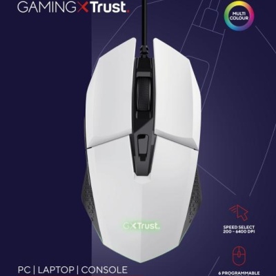 Mouse Trust GXT110W Felox cu fir, rezolutie maxima 6400 DPI, alb - Img 12