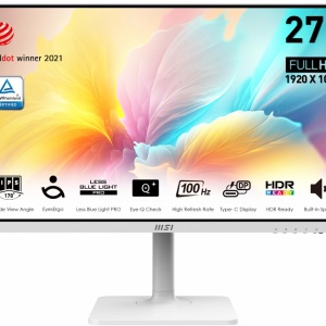 MS-3PA4,MSI,ID1/White-White,27,Anti-Glare,Non- touch,IPS,FHD,LED,Flat,100Hz,1ms,16:9,EU,36M, +PIVOT/MD2,