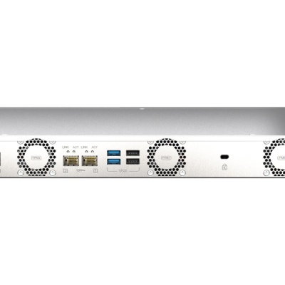 NAS QNAP 435XeU 4-Bay, CPU Marvell 64-bit Octeon TX2 CN9130 / CN9131 quad-core 2.2 GHz, RAM 4GB DDR4 SODIMM (1 slot, max. 32GB), HDD 4 x 2.5"/3.5" SATA 6Gbps + 2 x M.2 2280 NVMe PCIe Gen3 SSD slots (neincluse), LAN: 2 x 2.5GbE 2 x 10GbE SFP+, USB3.2 - Img 3