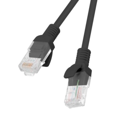 Patch cord Cat.5e UTP 3 m negru, Fluke Passed