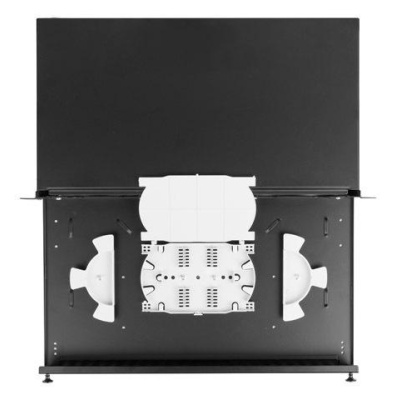 Patch panel fibră rack 19" 1U 12x SC simplex / 12x LC duplex, negru + accesorii - Img 2