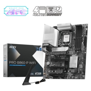 Placa de Baza MSI B860-P WIFI LGA1851, 4x DDR5, 1x HDMI 1x DP 1x Type-C, 4x PCIE x16, 3x M.2, 4x SATA 6GB/s, ATX