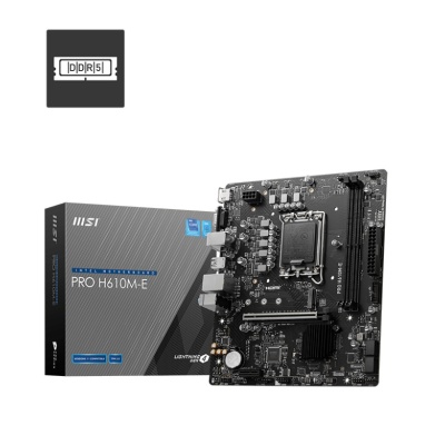 Placa de baza MSI PRO H610M-E DDR5 LGA1700 2x DDR5, 1x HDMI 1x VGA, 1x PCIE x16 1x PCIE x1, 1x M.2 4x SATA 6gb/s, mATX