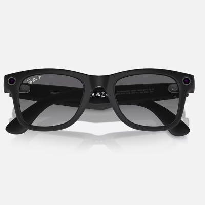 Ray-Ban Meta Wayfarer AI Glasses Matte Black/Polar Gradient Graphite (Large) - Img 5