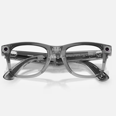 Ray-Ban Meta Wayfarer Gen 2 High Bridge FIT Transparent Grey Clear/Sapphire Transitions 50