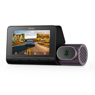 Set PREMIUM 2 camere 70mai Dash Cam 4K T800 cu 3 obiective (fata 4K, interior 1080P) + spate RC41 4K, GPS, HDR, ADAS, 256G - Img 2