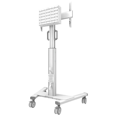 Stand podea mobil Neomounts 37"-75", VESA 100x100~600x400, 70kg, fix, inaltime reglabila, alb - Img 3