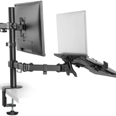 Suport Monitor de Birou, Neomounts by Newstar FPMA-D550NOTEBOOK, 10" - 32", VESA 100x100, suporta pana la 8kg, negru