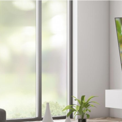 Suport TV plat/curbat de perete cu 2 brate Barkan BM464XL, 13"- 83", Max 50kg, VESA 600x400, negru - Img 11