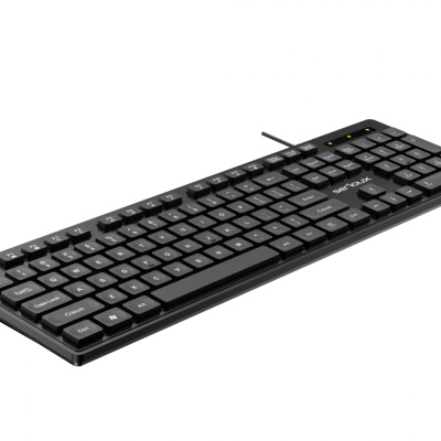 Tastatura Serioux cu fir, interfata USB, 104 taste, material ABS, US Layout, lungime cablu 1.5m PVC, dimensiuni 429*128*20mm; 416g, negru - Img 3