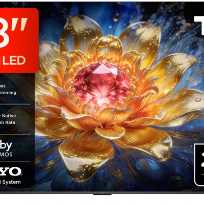 Televizor TCL QD-MiniLED 98T8D, 248 cm, Smart Google TV, 4K Ultra HD, 144Hz, Onkyo