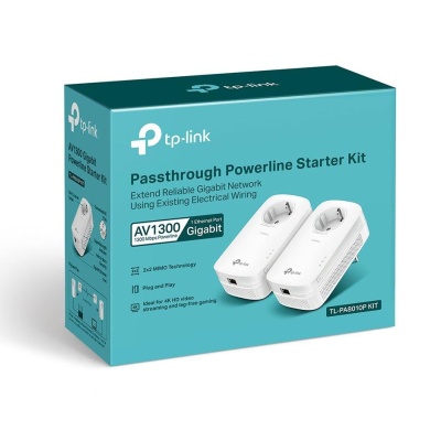 TP-Link AV1200 Gigabit Passthrough Powerline Starter Kit, TL-PA8010PKIT, HomePlug AV2, HomePlug AV, IEEE1901, IEEE802.3, IEEE802.3u,IEEE802.3ab, 1*Gigabit Ethernet Port, Power Socket, Pair Button, PWR,PLC, ETH - Img 3