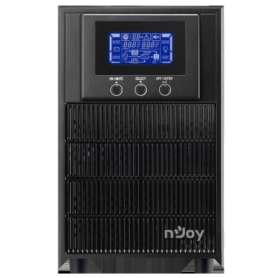 UPS nJoy Aten PRO 2000, 2000VA/ 1800W, On-line, LCD Display, 3 Prize Schuko cu Protectie, Management, Tower, Dubla conversie, Frequency Range 40Hz ~ 70 Hz, Connection port RS232 / USB / Intelligent Port, Dimensiuni: 397 x 145 x 220 mm, Greutate: 17 kg, - Img 2