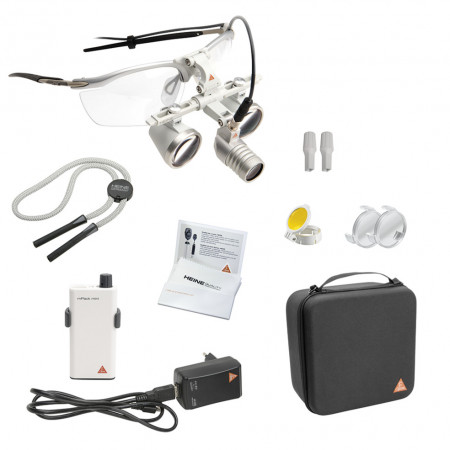 LoupeLight 2, mPack mini, S-Frame, lupe HR 2.5x 420mm LED HEINE la Medical Corp