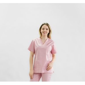 Bluză Medicală Unisex - roz pal - Medicalcorp.ro