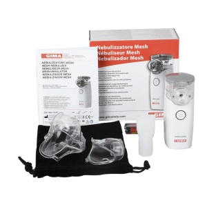 Set cu geantă transport nebulizator mesh Gima – aparat aerosoli portabil - Medicalcorp.ro