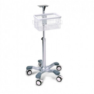 Cărucior ECG/EKG MT-201 cu braț EDAN - cos depozitare - Medicalcorp.ro