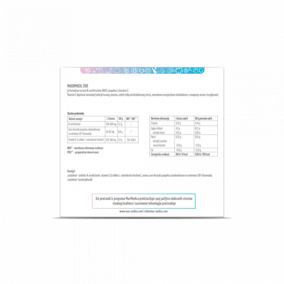 MAXMEDICA MAXOMUCIL 200 20 KESICA