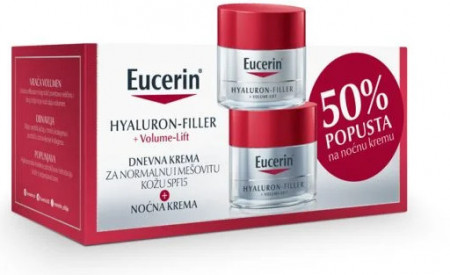 Eucerin Box Hyaluron-Filler Volume Lift Dnevna krema za normalnu i mešovitu kožu+Noćna krema sa 50% popusta