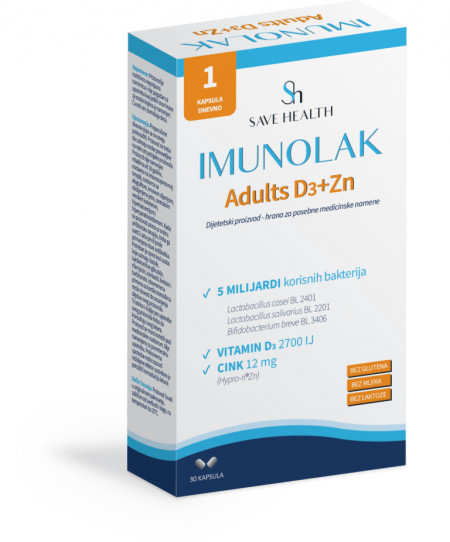 Imunolak Adults Zn+D3 30 kapsula