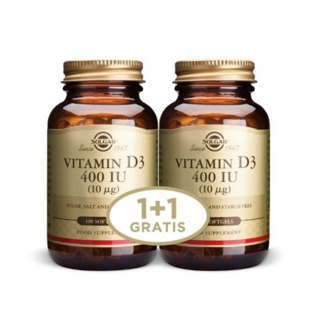 SOLGAR Vitamin D 100 kapsula 1+1 GRATIS