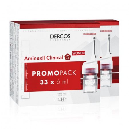 VICHY DERCOS AMINEXIL CLINICAL 5 Ampule protiv opadanja kose za žene 33 ampule