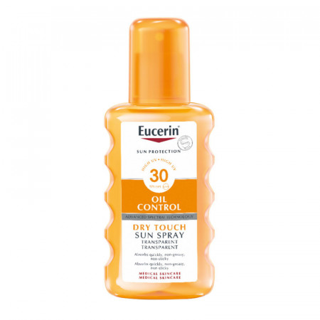 Eucerin Oil Control Dry Touch sprej za zaštitu osetljive kože od sunca SPF 30+ 200ml