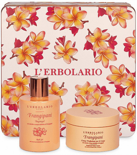L'ERBOLARIO Frangipani Beauty Secrets set:kupka 300ml&Krema 200ml
