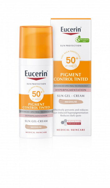 Eucerin Sun Pigment Control Tonirani Fluid za zaštitu od sunca SPF 50+ tamni