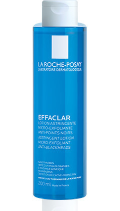 La Roche-Posay EFFACLAR Adstringentni tonik za lice koji potiče mikroljuštenje koji sužava i otčepljuje pore, 200 ml