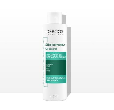 VICHY DERCOS Šampon za regulaciju masnoće vlasišta protiv sebuma, 200 ml