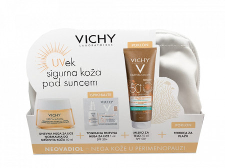 VICHY NEOVADIOL SUMMER PROMO SET - NEGA NORMALNE/ MEŠOVITE KOŽE U PERIMENOPAUZI