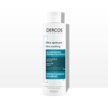 VICHY DERCOS Izuzetno smirujući šampon za osetljivo vlasište, normalna do masna kosa, 200 ml