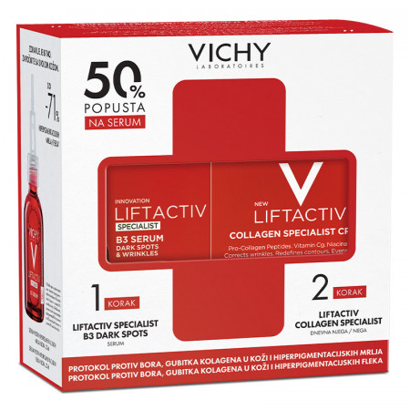 VICHY PROMO LIFTACTIV SPECIALIST Liftactiv Collagen krema + Liftactiv Dark spot B3 serum